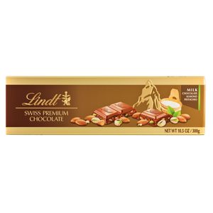 LINDT Gold Bar Leche Almendra Pistacho